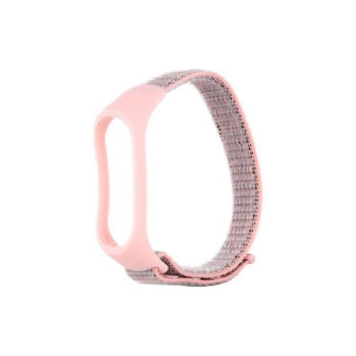 ΛΟΥΡΑΚΙ ΥΦΑΣΜΑΤΙΝΟ ΜΕ ΒΑΣΗ ΑΠΟ ΣΙΛΙΚΟΝΗ MI BAND 4/5 ΡΟΖ